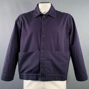 GREI Size XL Navy Cotton Two Pockets Buttoned Jacket